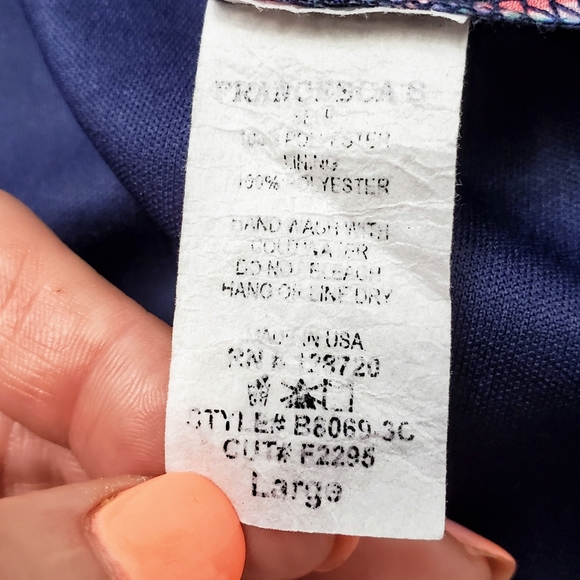 Buttons | Navy Blue Floral Print Mini Skirt Large - Picture 10 of 10